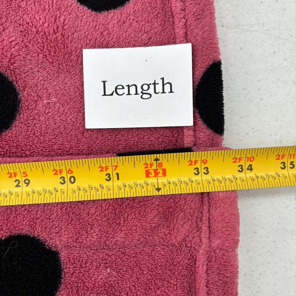 Y2K PINK Victorias Secret Fleece Robe Size XS Polka Dots 2012 Sleepwear - Picture 8 of 8